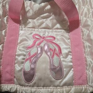 Pink Ballet Tote with Embroidered Slippers